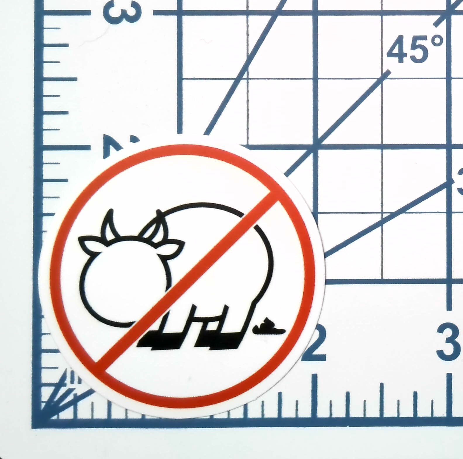 No Bullsh*t Cow Vinyl Sticker Die Cut Funny Sarcastic Humorous Journal Scrapbook