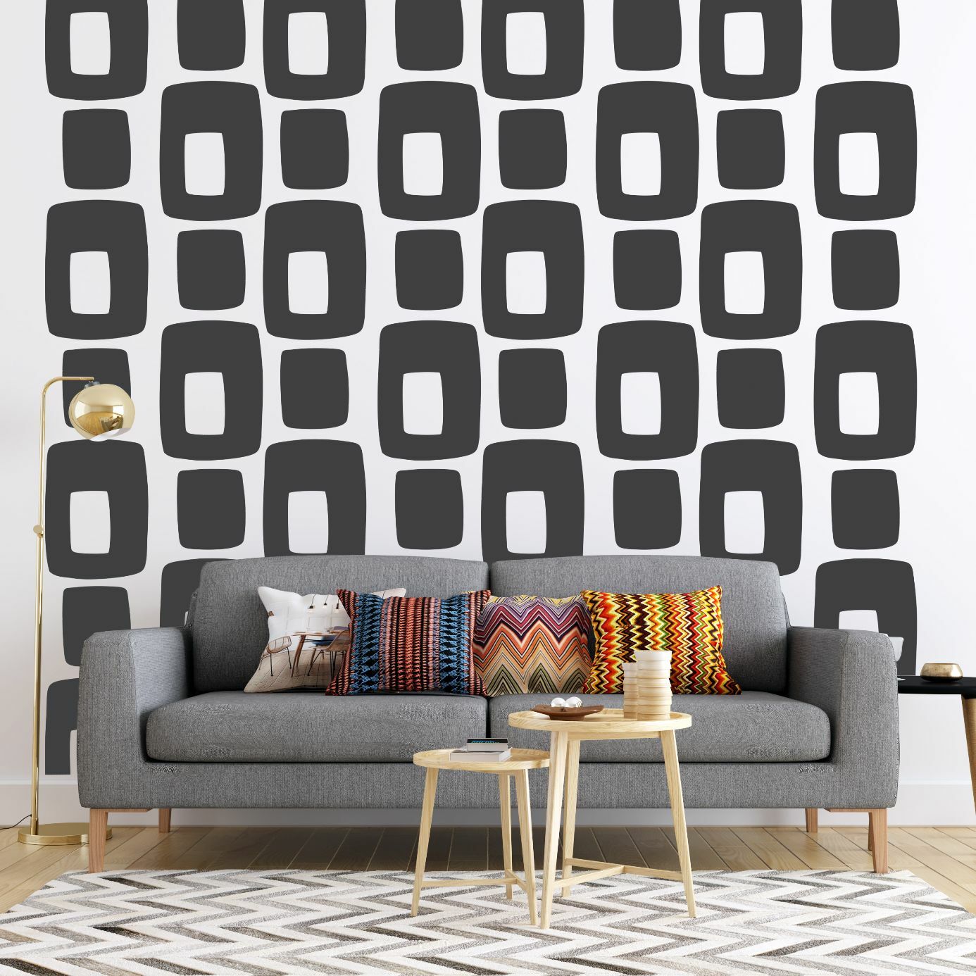 Mid Century Decals, Mid Century Decor, Geometric Wall Decal, Mid Century Modern