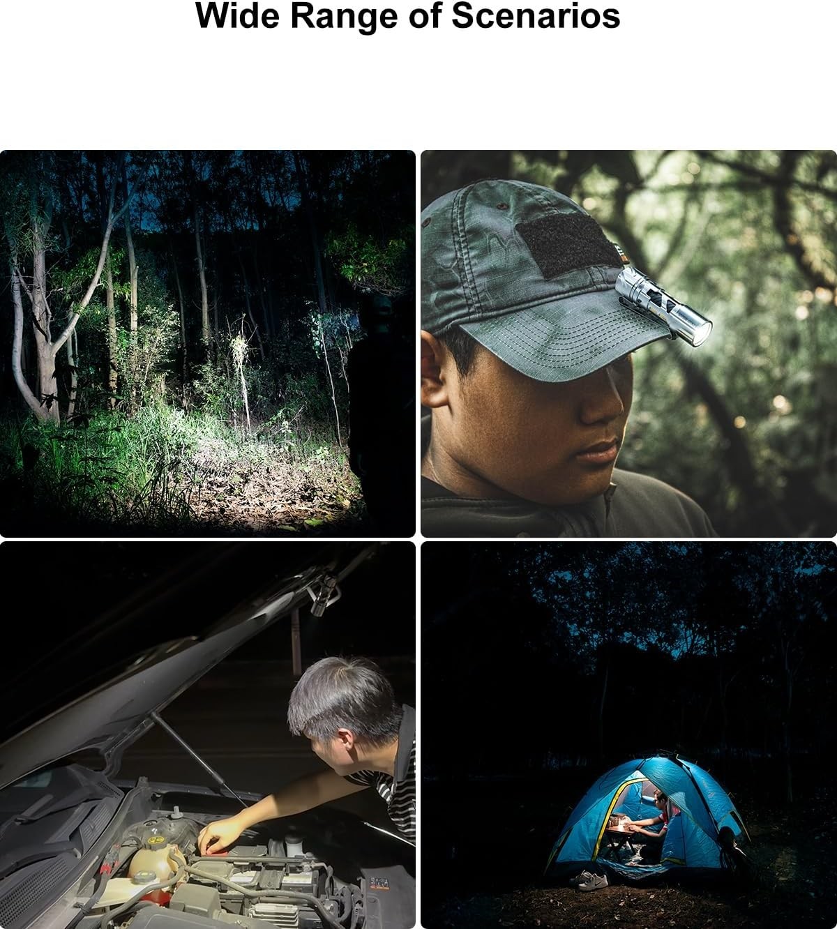 SK03 EDC Flashligh, AA Rechargeable LED Flashlight Batter… Fast Ship
