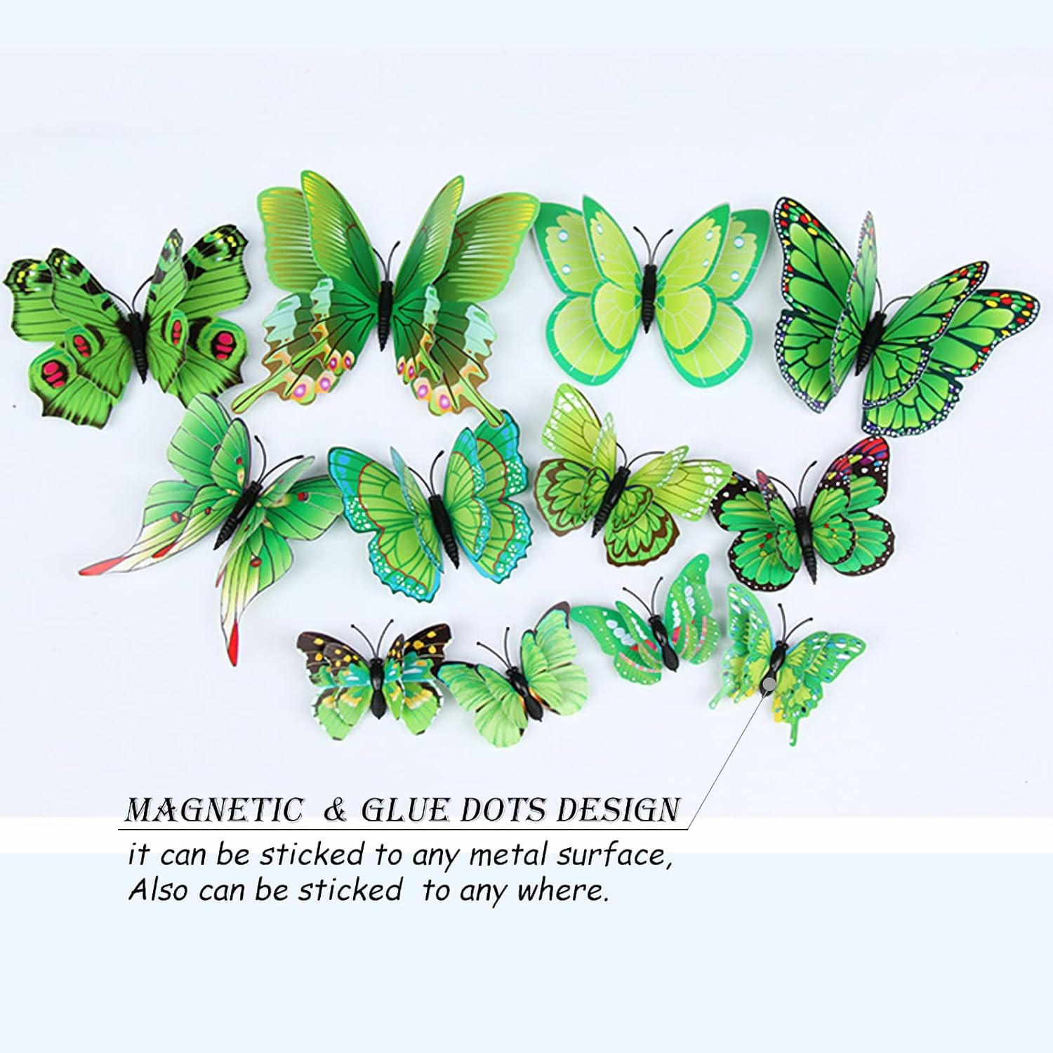 Butterfly Wall Decor 24/48 PCS, 3D Butterflies Stickers for Party Decorations wi