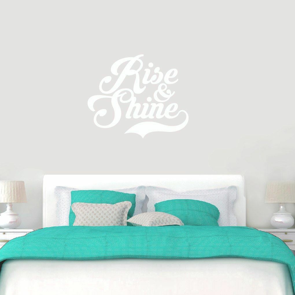 Rise & Shine Wall Decal – Bedroom, Morning, Kitchen, Dining, Wake Up, Sticker