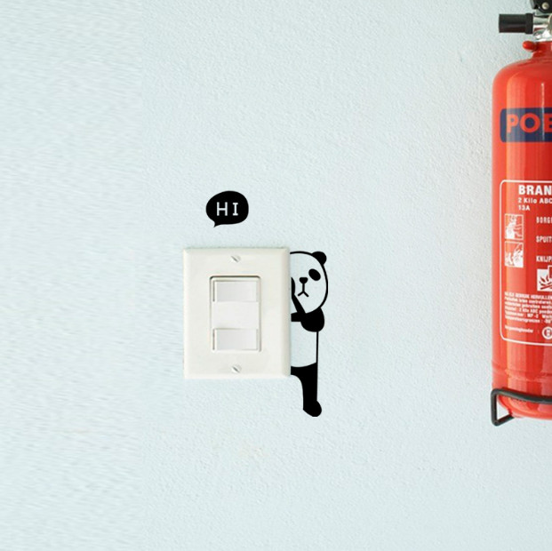 Cartoon Animals Wall Decals Light Switch Wall Stickers DIY Home Decoration