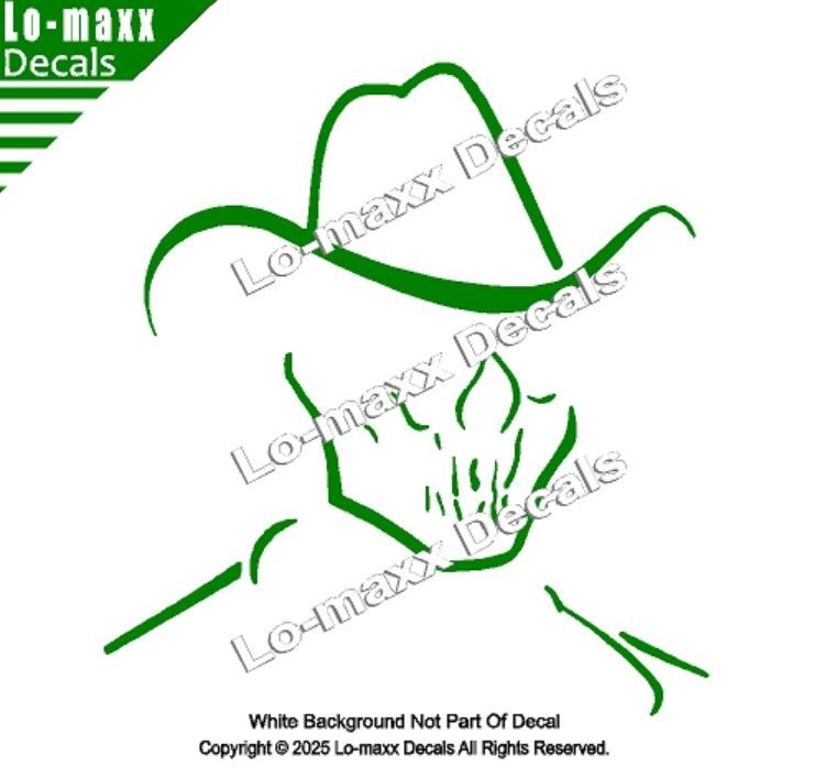 Cowboy Skull Biker Gothic Vinyl Decal Western Sticker for Truck Car Laptop
