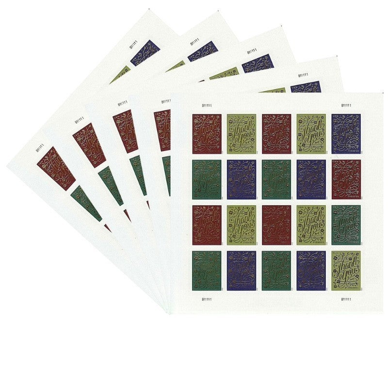 USPS Forever Postage Stamps Thank You 2020 – Sheet of 20 Stamps