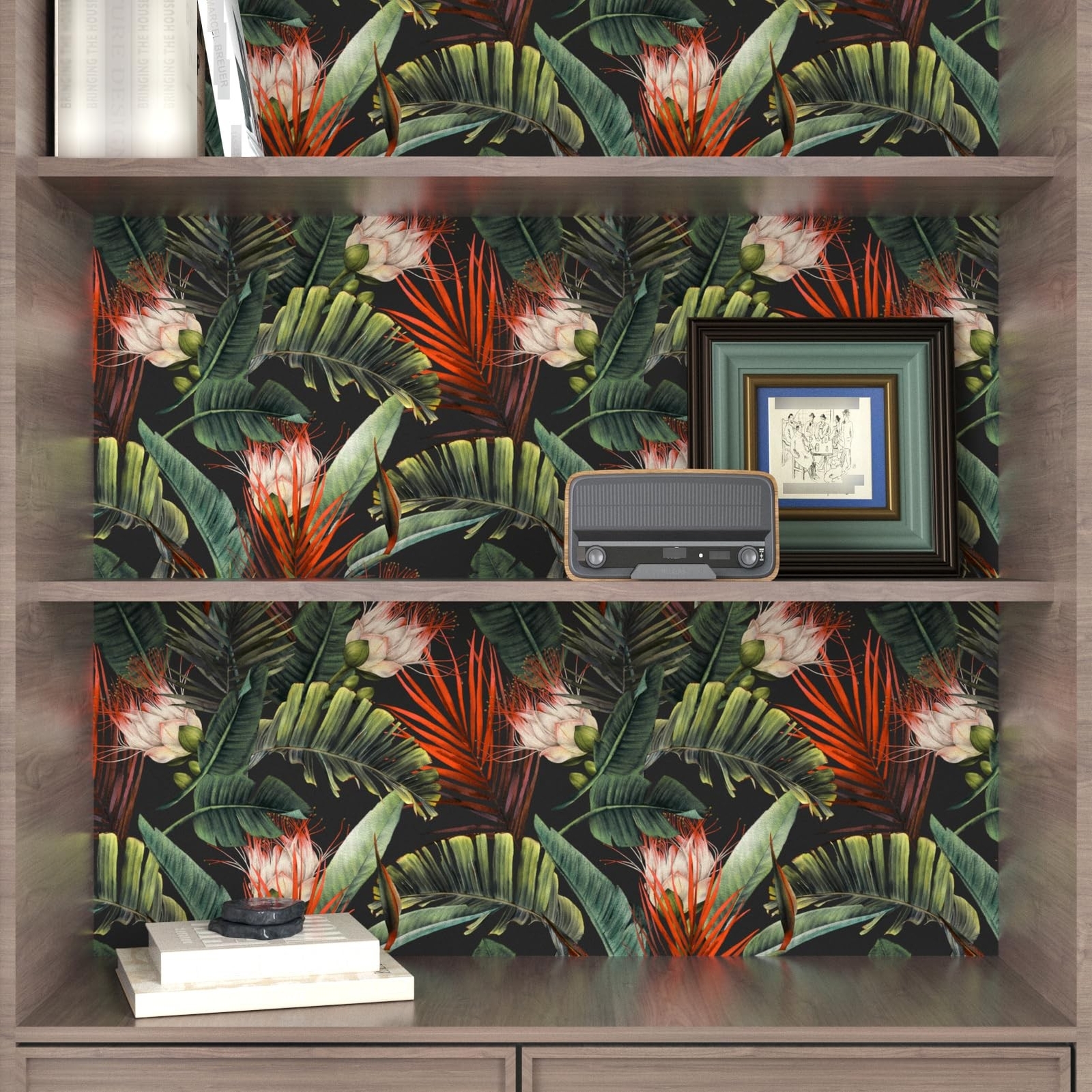 Vintage Floral Peel and Stick Removable Moody Wallpaper – Waterproof Contact …