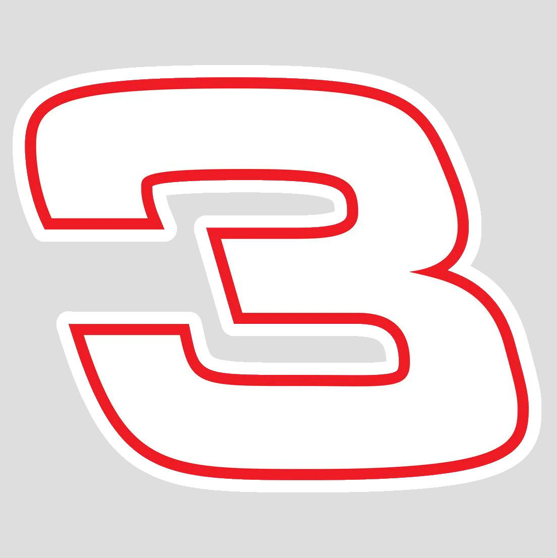 Dale Earnhardt Number 3 Logo Weather Resistant Vinyl Sticker/Decal NASCAR 05