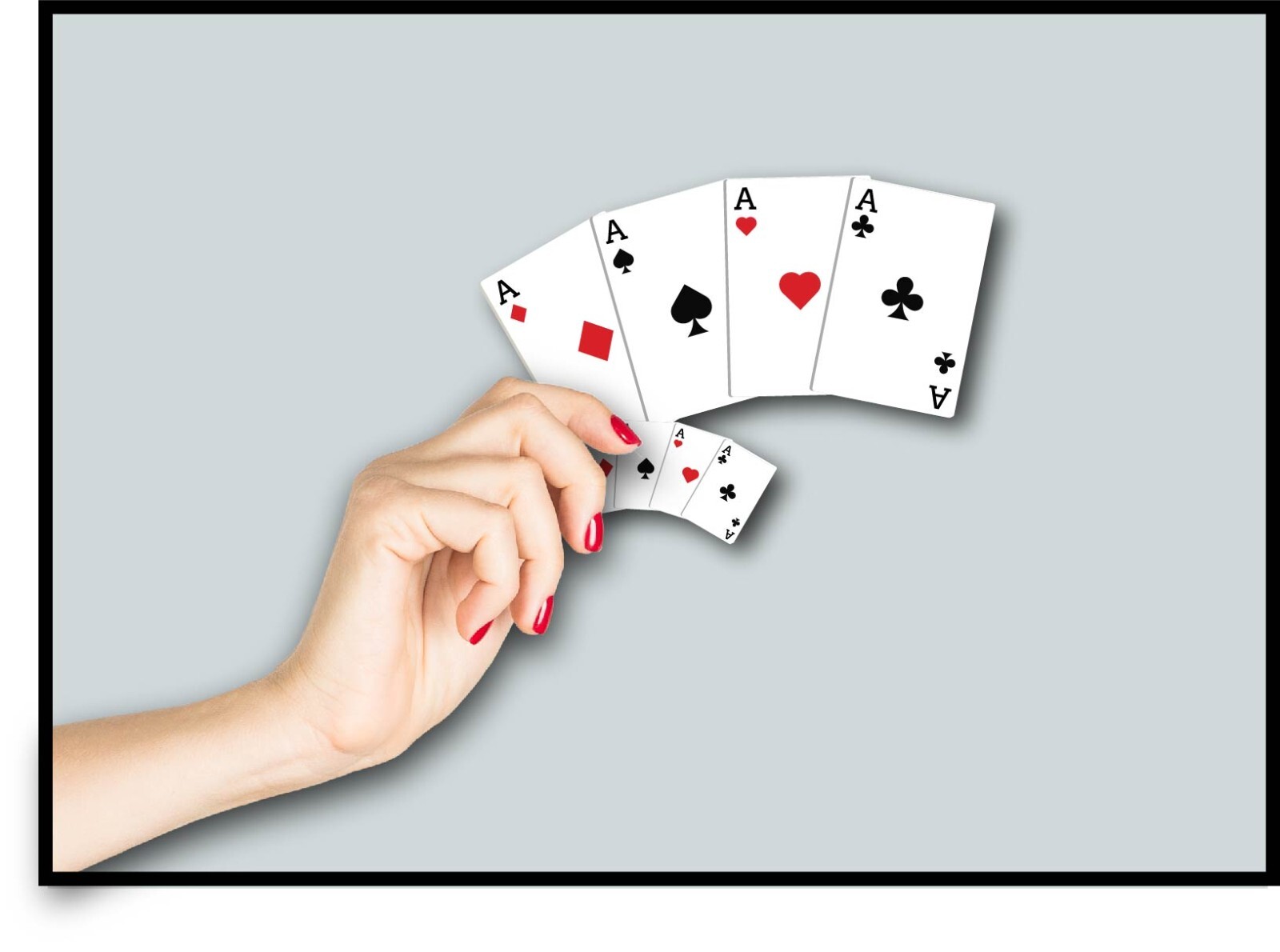 Playing Cards Decal Sticker Aces Suit Winning Hand Gambling Poker Bet Casino Win