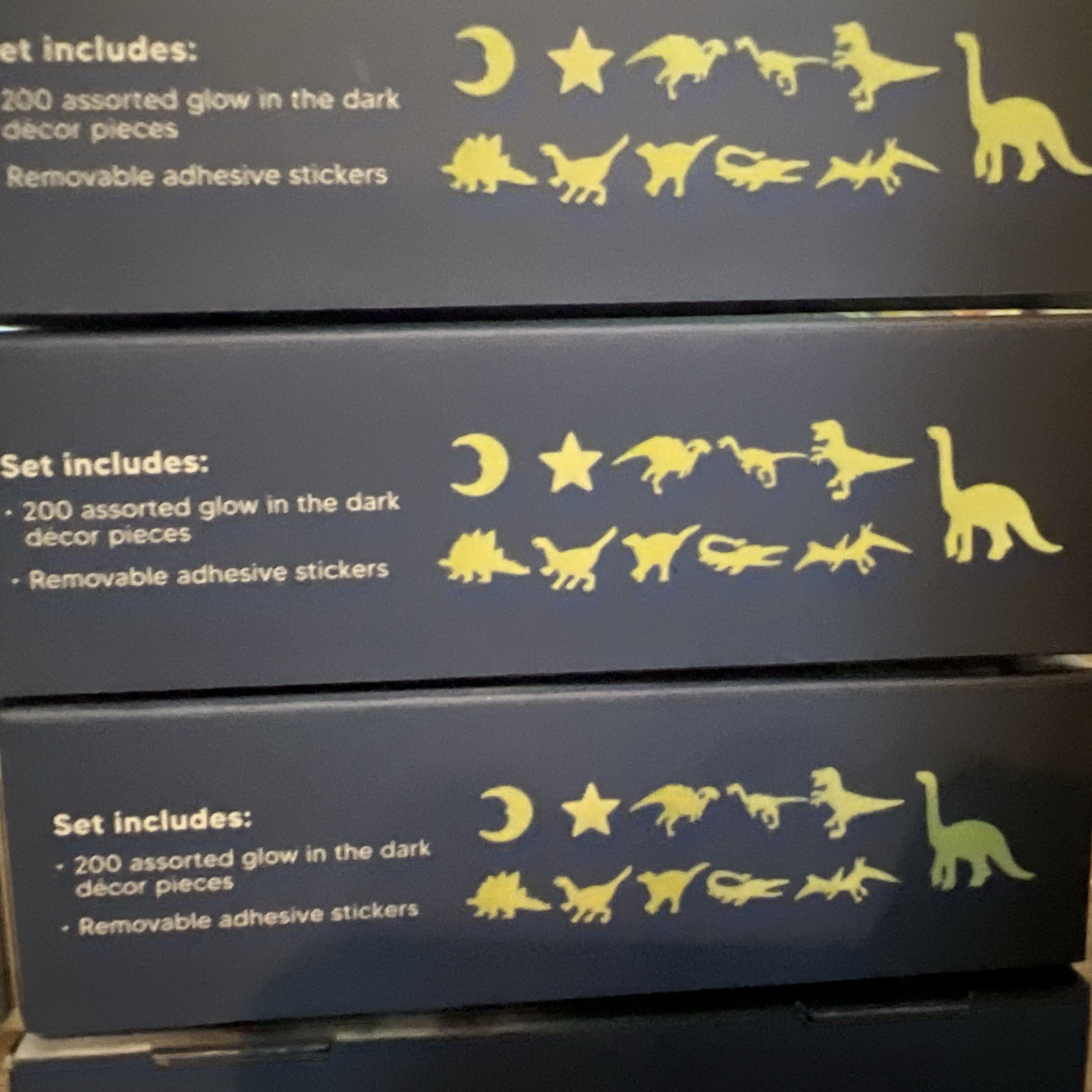 Dinosaur Glow in the Dark Stars for Ceiling/Walls (1) Box of 200 Pieces