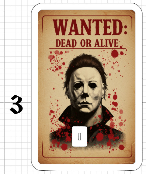 Wanted Poster Michael Myers Credit Debit ATM Card Skin Sticker Halloween Horror