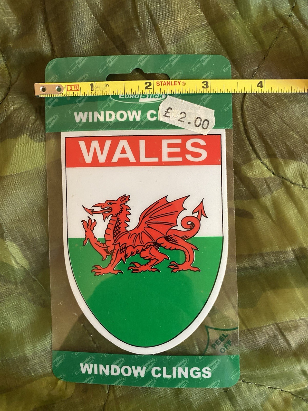 Brand New In Packaging Wales Dragon Flag Window Cling Sticker