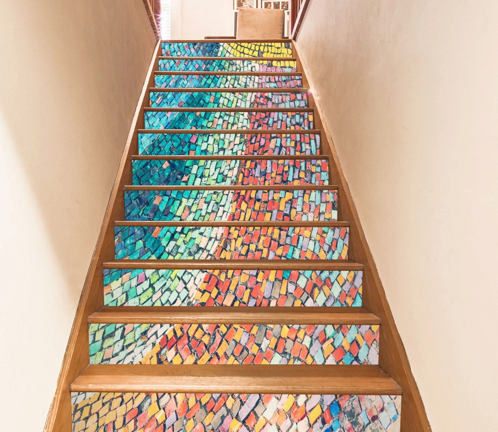 3D Color Texture AZ476 Stair Risers Decoration Mural Vinyl Wallpaper Kay