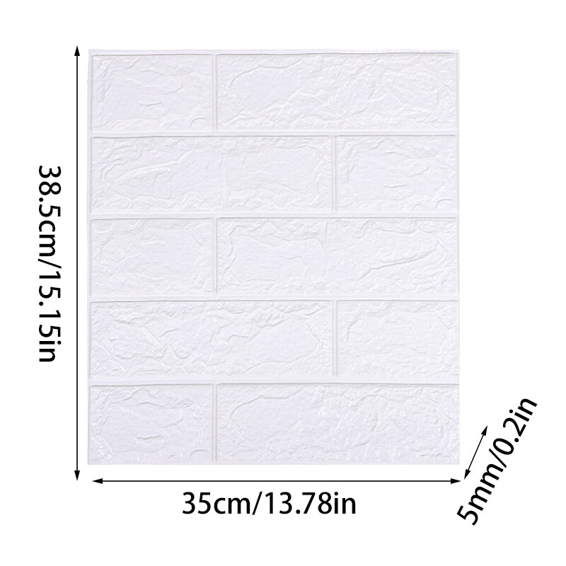 1PCS 3D Self Adhesive Brick Wall Tile Sticker Kitchen Bathroom Wallpaper Decor