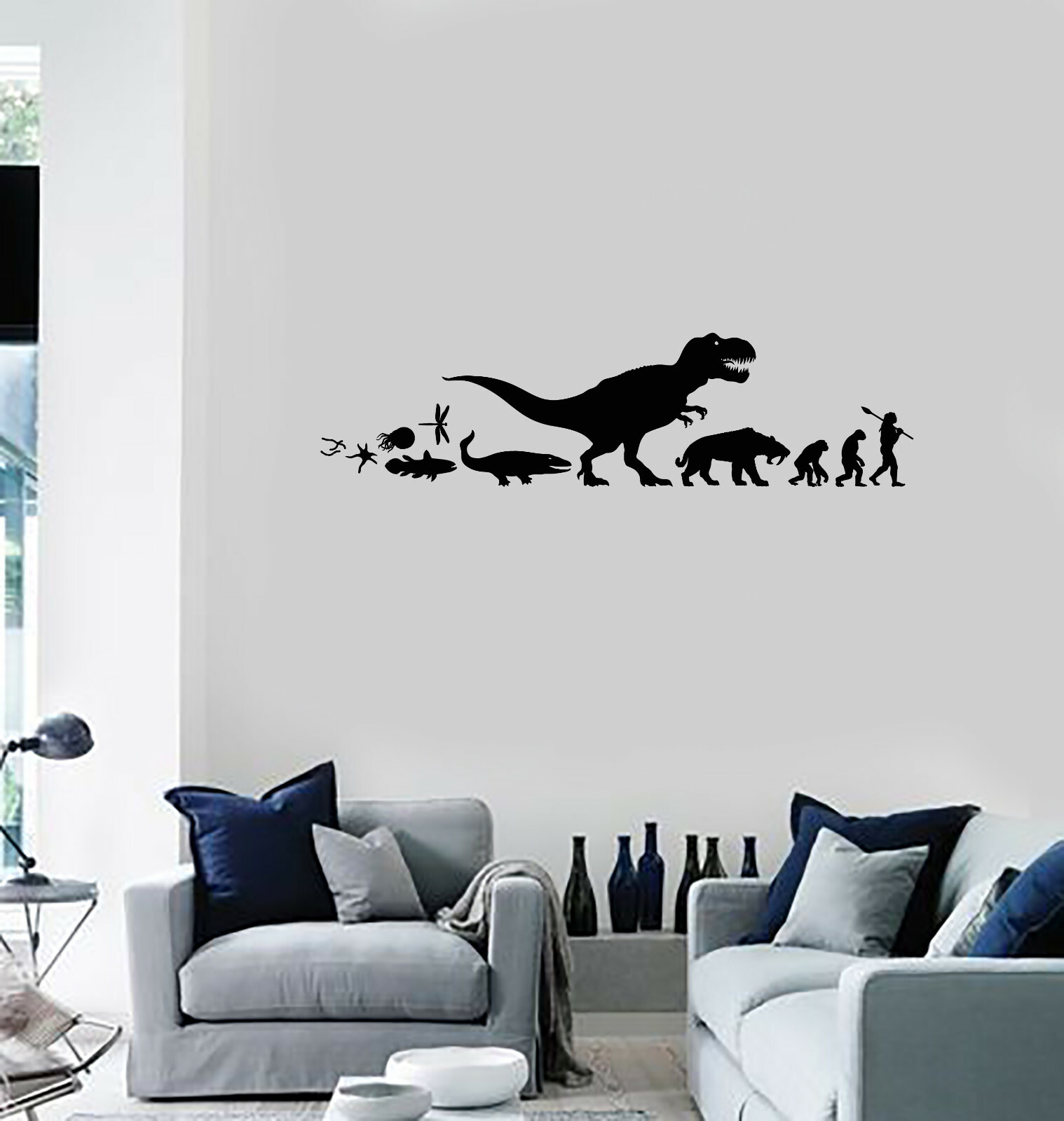 Vinyl Wall Decal Evolution Art Biology Science Class School Stickers (ig6032)