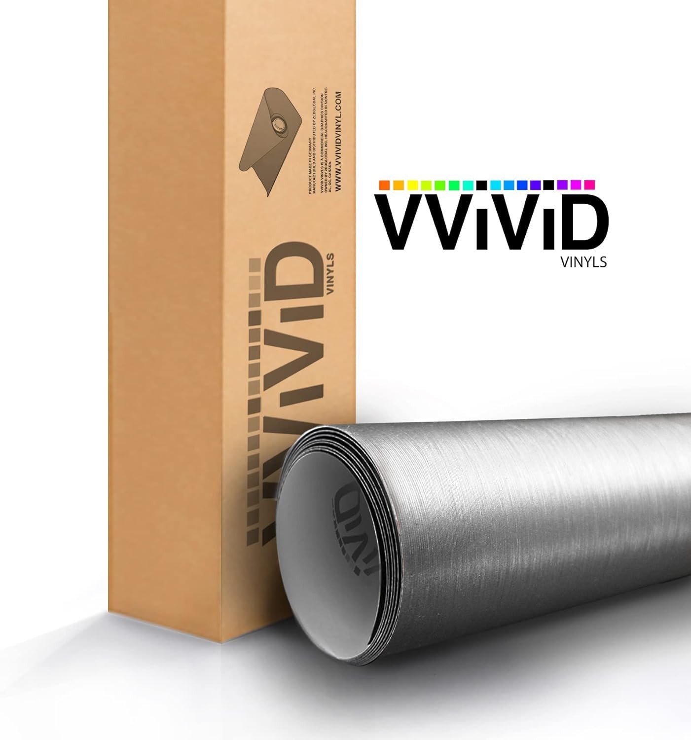 Silver Brushed Aluminum Vinyl Wrap Sticker Decal Film Sheet – 12"X60"