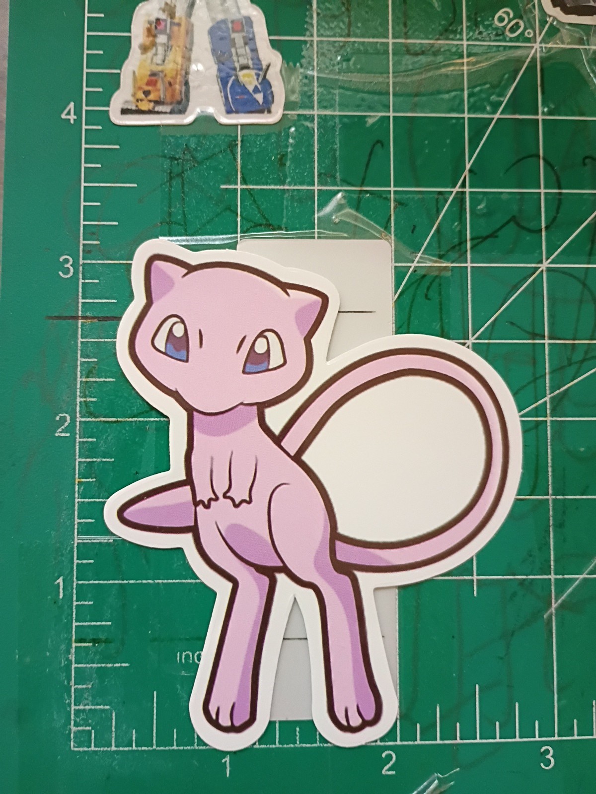 POKEMON STICKER X MEW 3X3 INCHES STICKER X VYNIL DIE CUT STICKER HIGH GLOSS