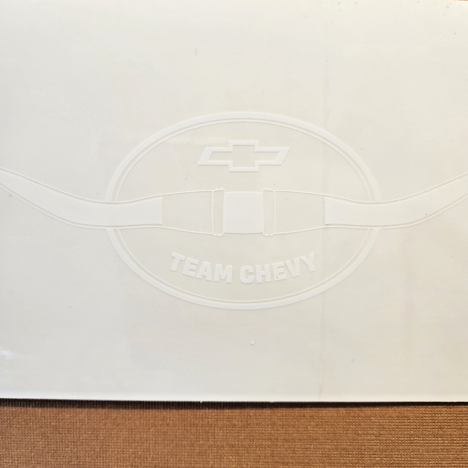 Team Chevy Truck Decal Sticker Bowtie Logo Steer Horns Window Graphic White 4×6"
