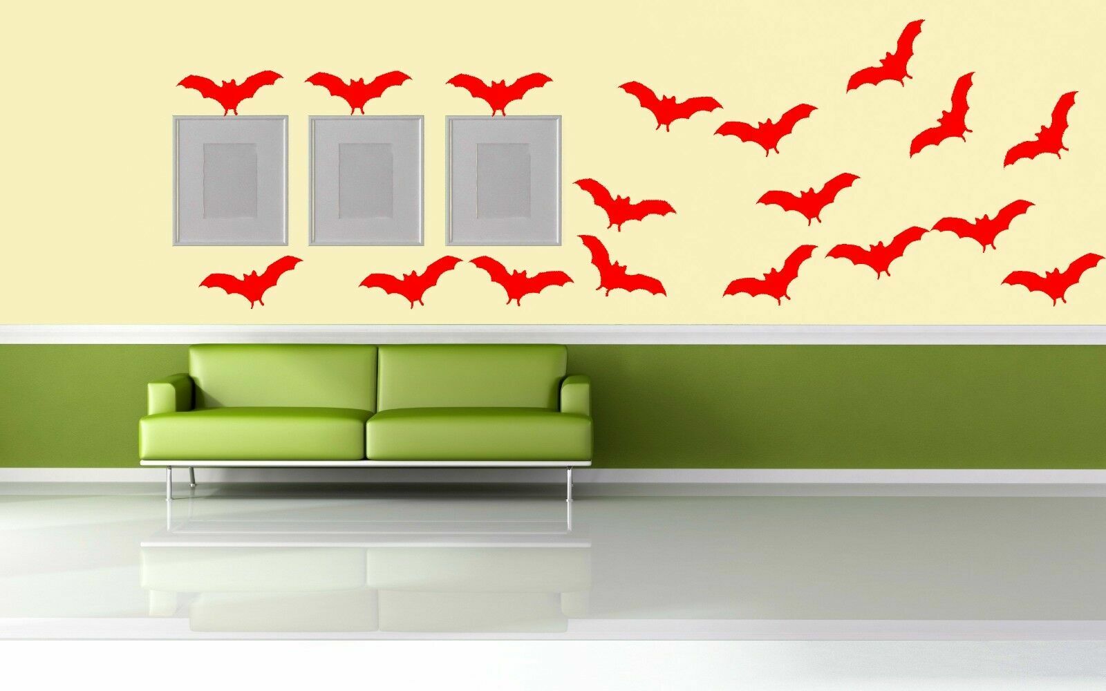 3.9" X 2" Flying Bats Home Office Wall Bathroom Window Vinyl Decal Sticker Decor