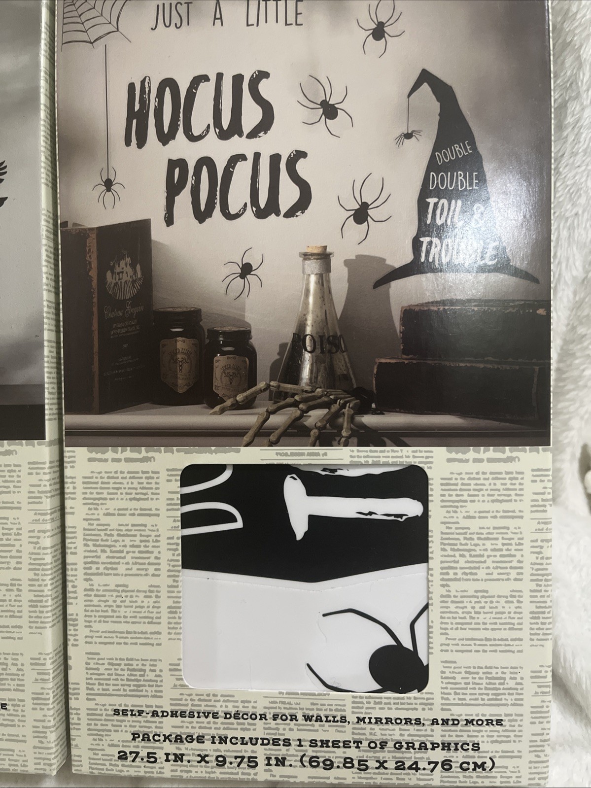 Halloween Foil Wall Art ~Hocus Pocus ~Hallows Eve ~Do Not Enter~ Self Adhesive
