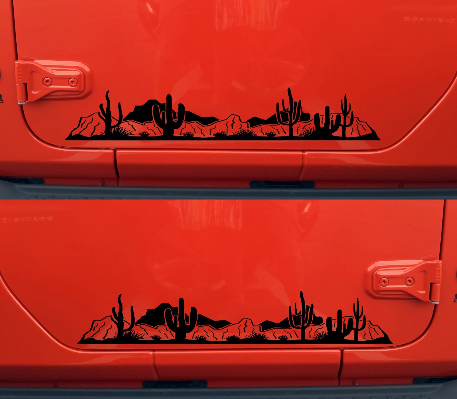 Desert Cactus Mountain V14 Vinyl Decal Camper RV Trailer Truck Travel Sticker