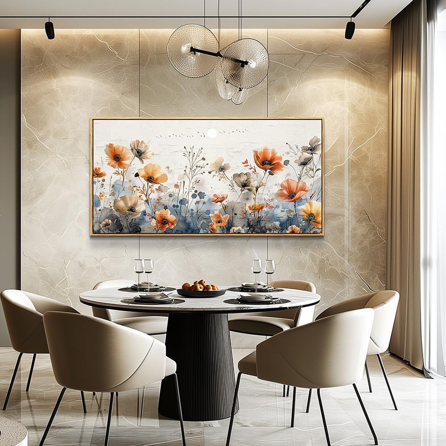 QIYILEXWART Wood Framed Large Wall Decor For Living Room Canvas Wall Art For …