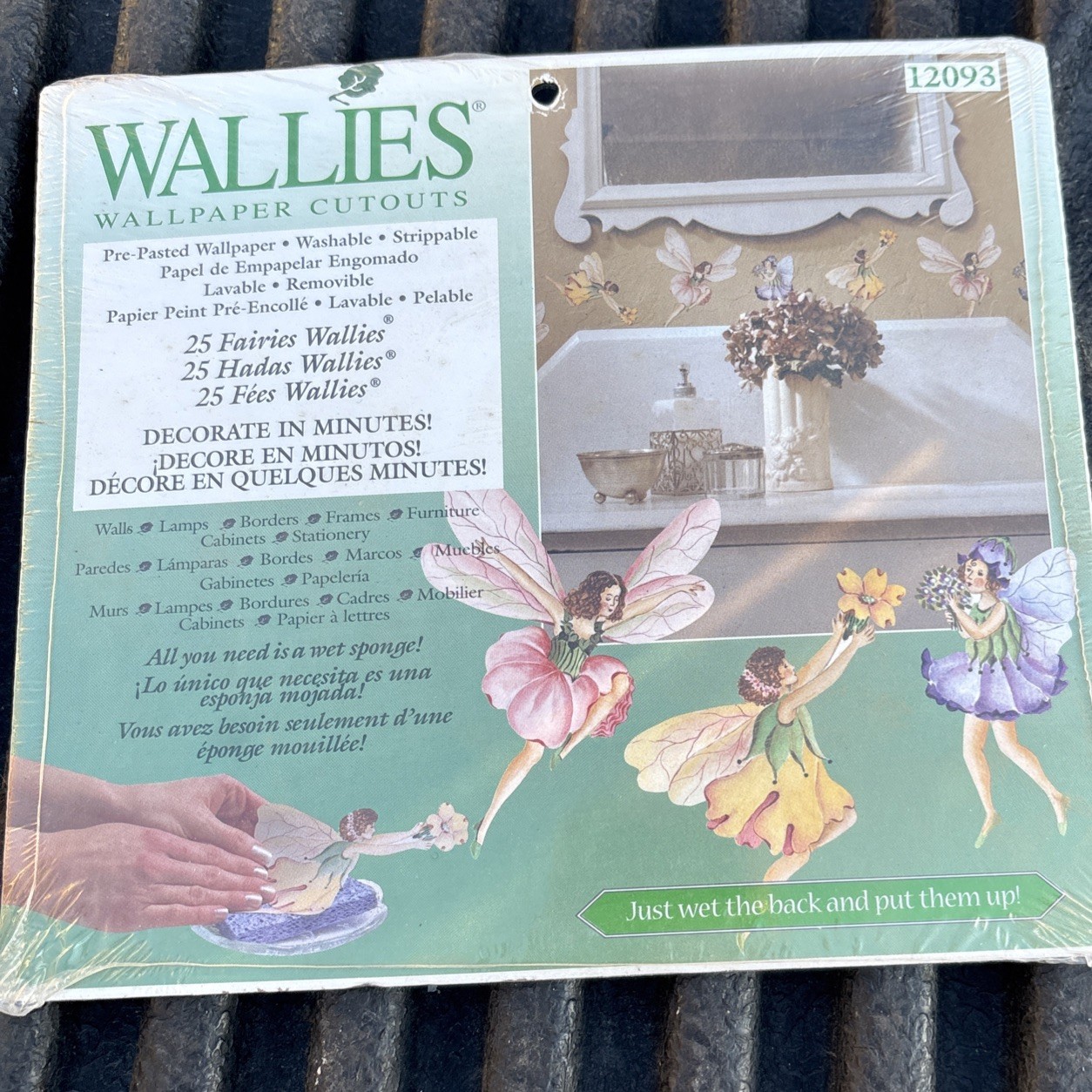 Wallies Wallpaper Cutouts #12093 PrePasted 25 FAIRIES Washable New NIP flowers