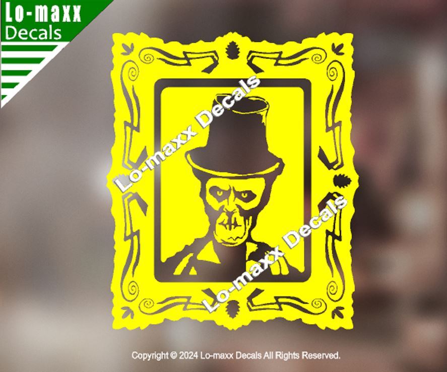 A Portrait Of Dead Man Lewis Macabre Top Hat Skull Die Cut Vinyl Decal Art