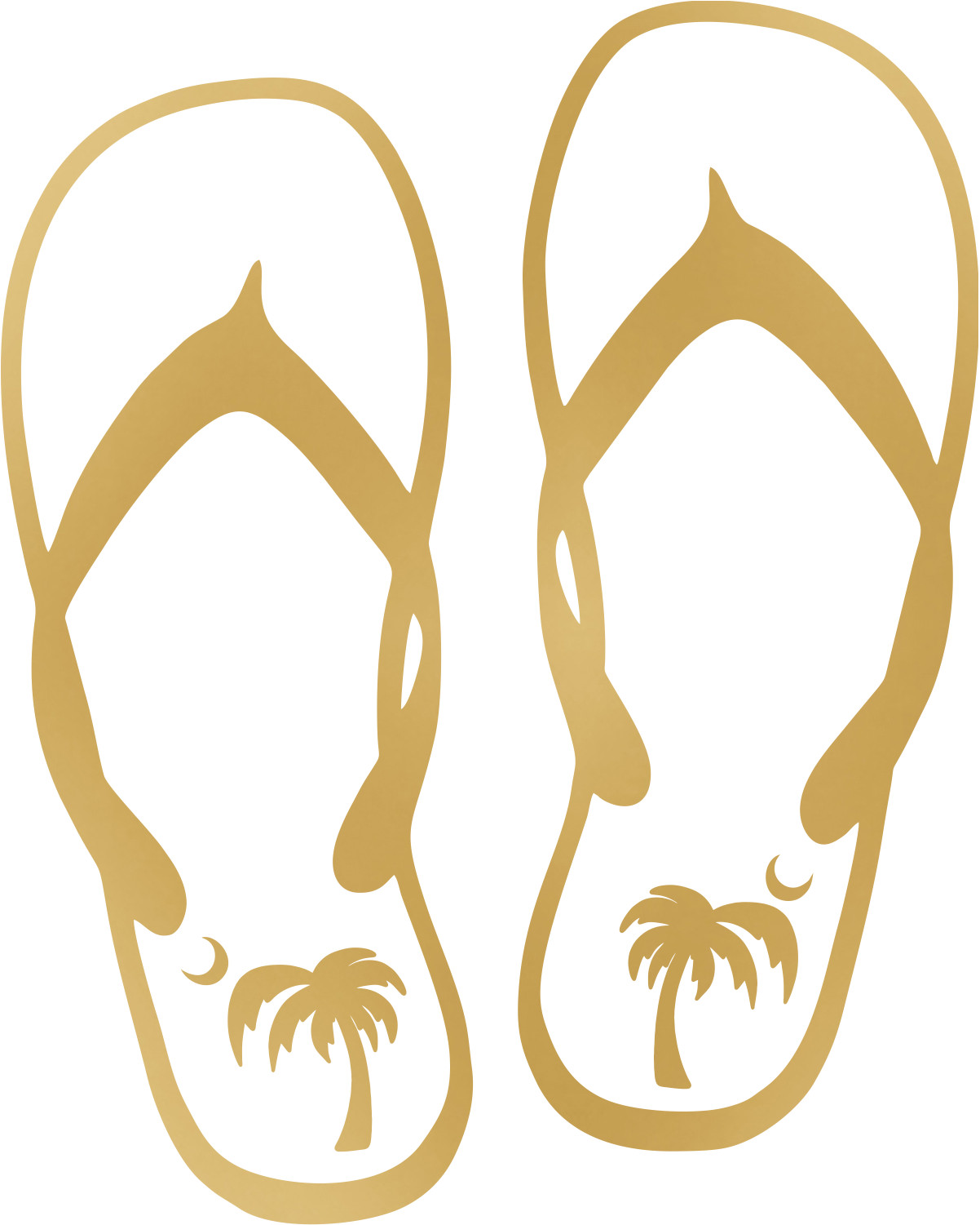 Flip Flops Vinyl Art Decal Sticker Car Truck RV Door Window Wall Laptop Tablet