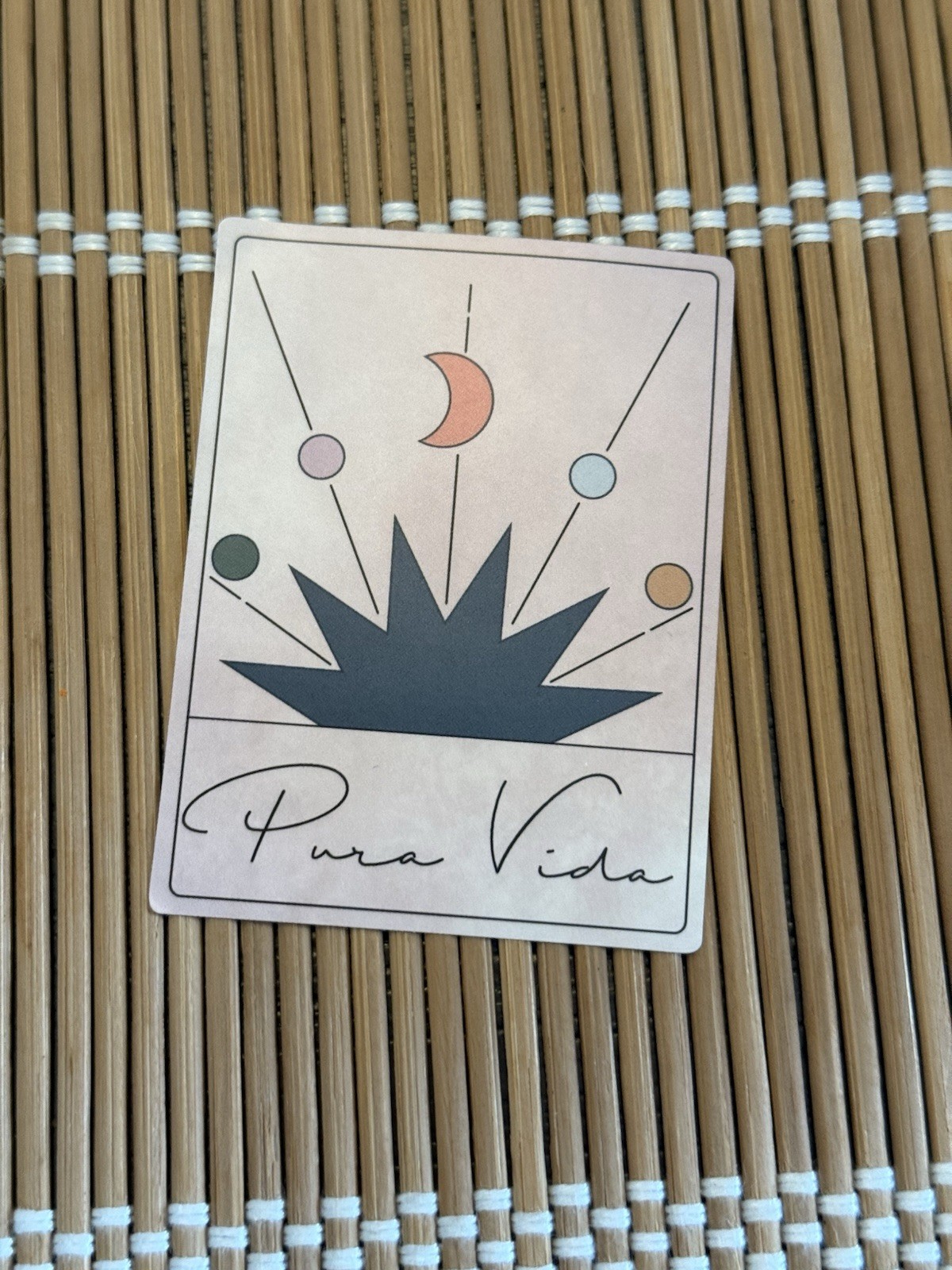 Pura Vida Monthly Club Sticker Moon Design