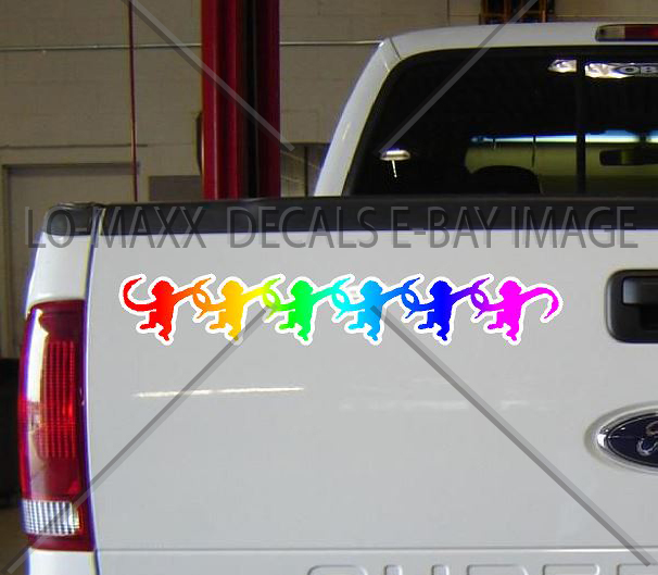 Colorful Barrel Of Monkeys Chain Novelty New Design Printed Vinyl Sticker