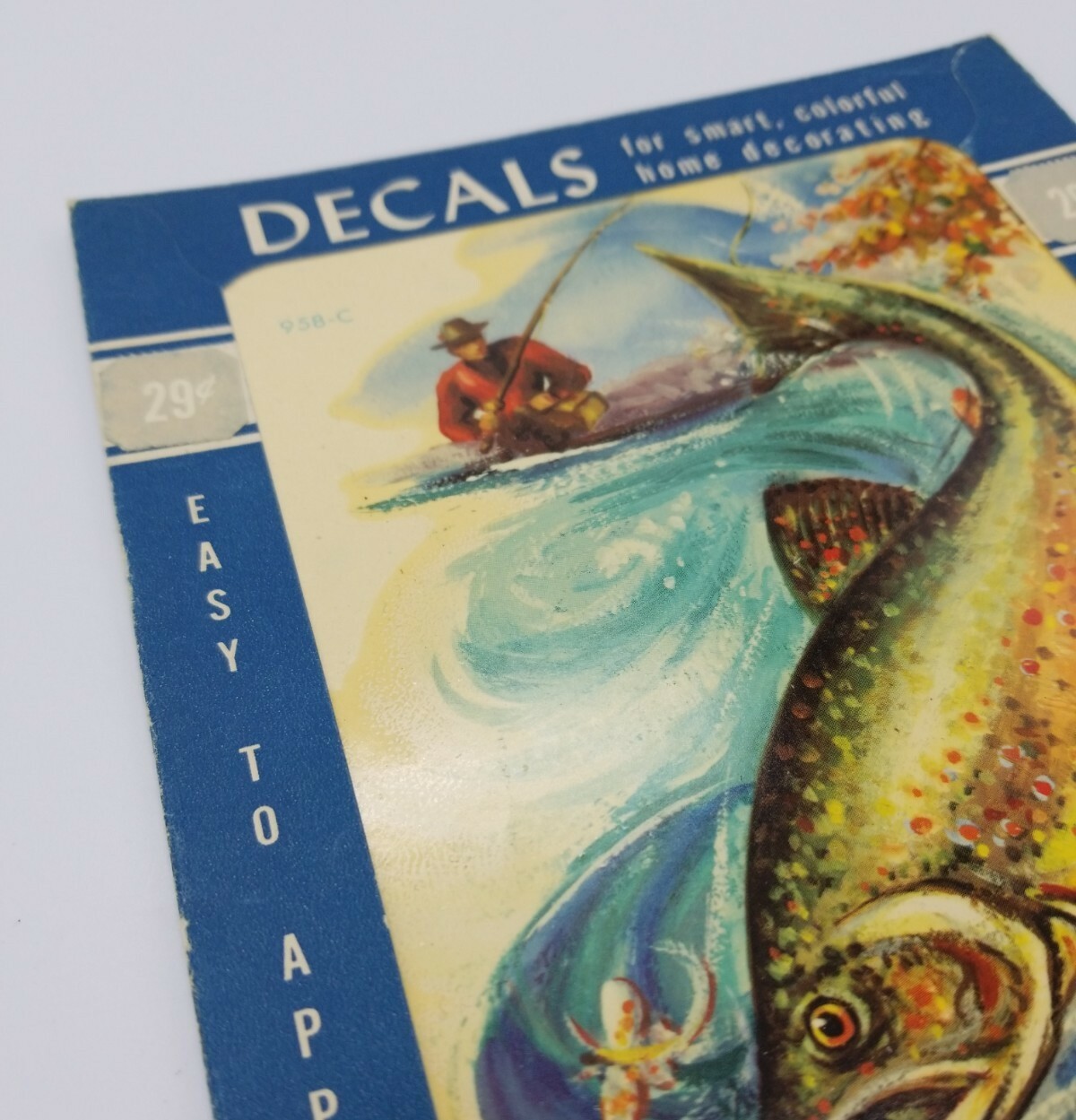 Meyercord Decals Rainbow Trout Fishing Design # 958-C Vintage Dead Stock 1950's
