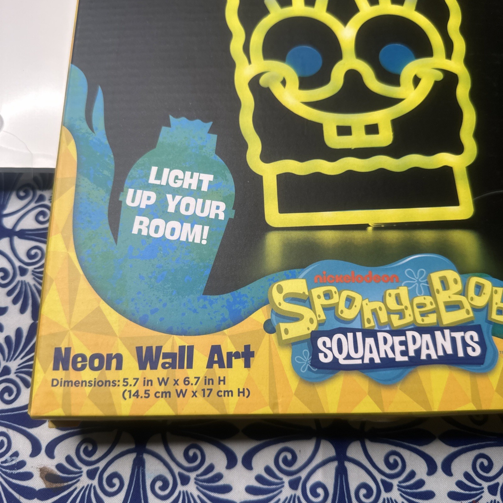 Set of 2 SpongeBob SquarePants and Patrick Neon Wall Art Nickelodeon (Brand New)