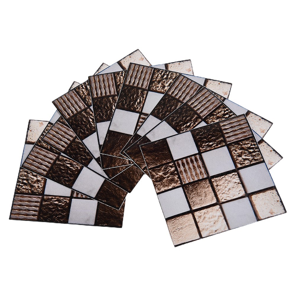 Flexible And Humidity Wall Stickers Oilproof For Kitchen Mosaic Wall Tiles 10pcs