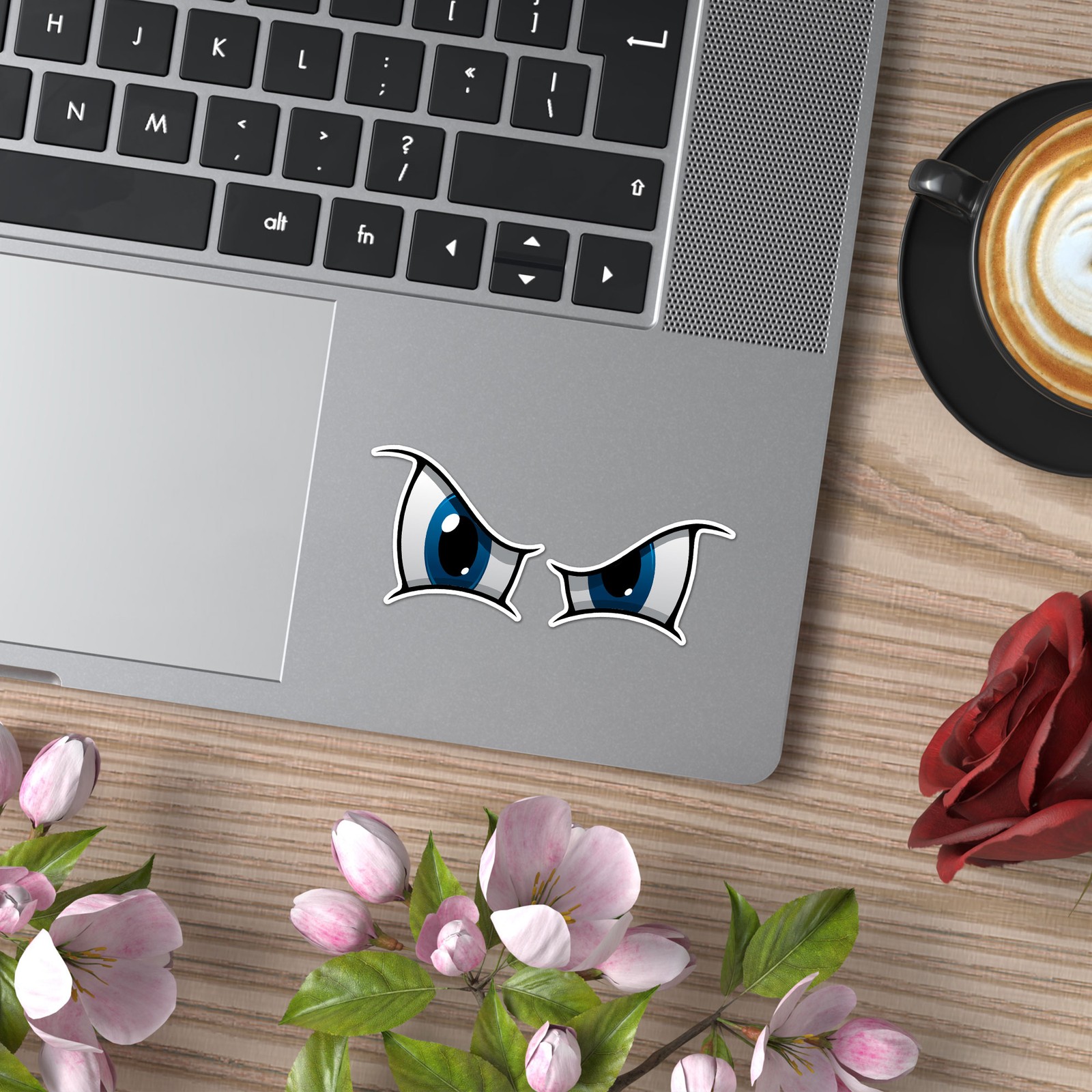 Cartoon Blue Eyes – Vinyl Decal Sticker – Car Window Laptop – ebn8930