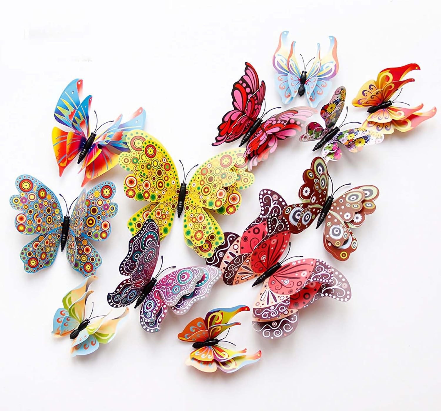 Butterfly Wall Decor 24/48 PCS, 3D Butterflies Stickers for Party Decorations wi