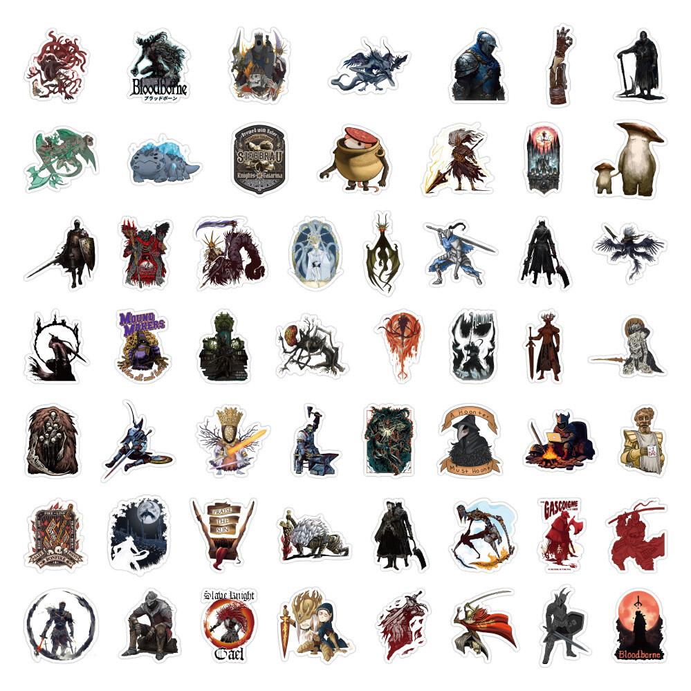100Pcs Cartoon Dark Souls Sticker for Teens Girls Scrapbooking Water Bottles