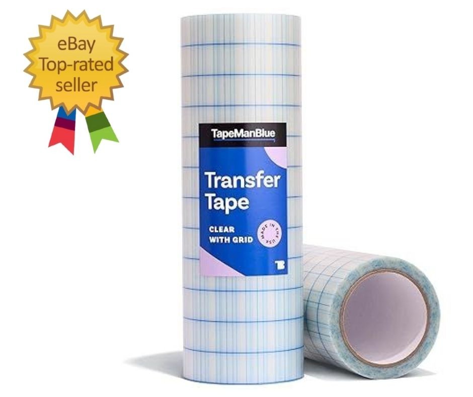 12" X 100' Roll of Clear Transfer Tape for Vinyl, Made in America, Vinyl Transfe