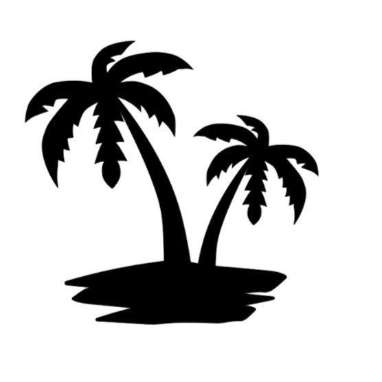 Palm Tree Vinyl Decal Sticker Car Truck Window Laptop Water bottle Beach Life