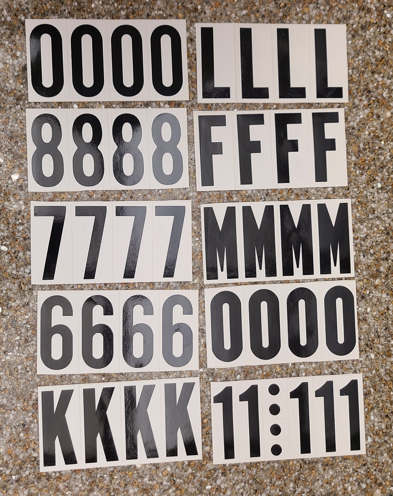 Boat Number And Letters Sticker Kit 3"