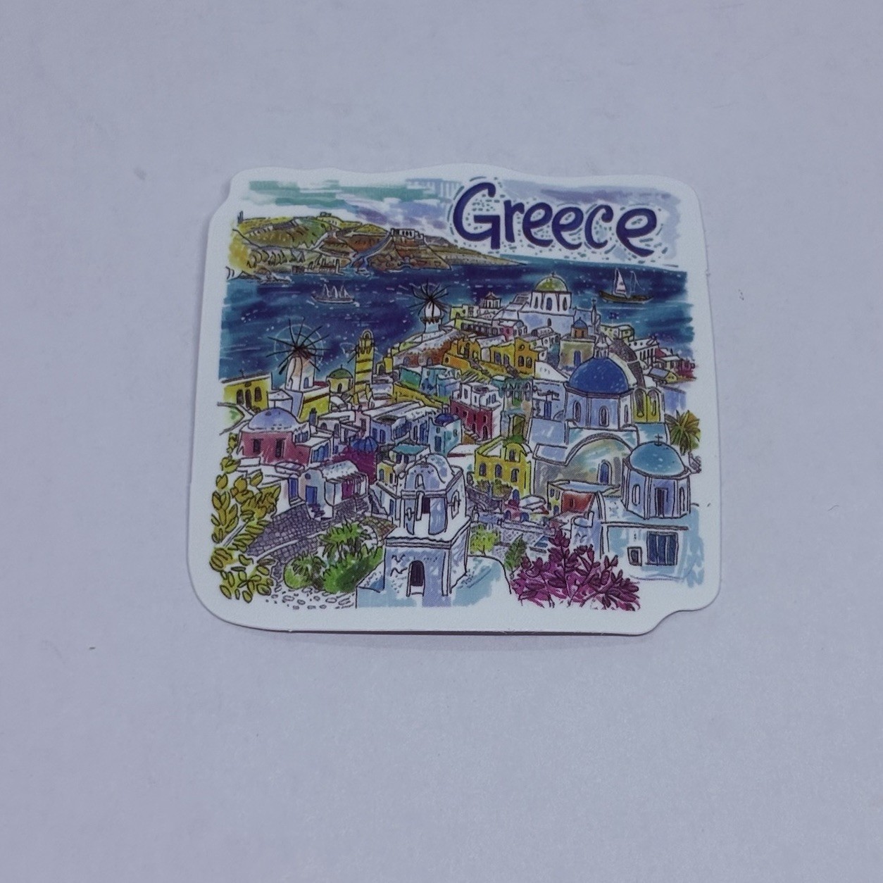 Greece Sticker Cityscape Travel City Tour Drawn Art Decal Vinyl Souvenir Tc9