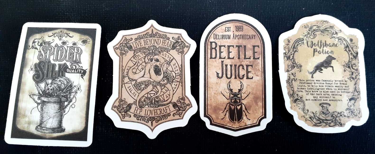 4 Halloween Apothecary Jar Potion Bottle Labels Vinyl Craft Decal Stickers (34)