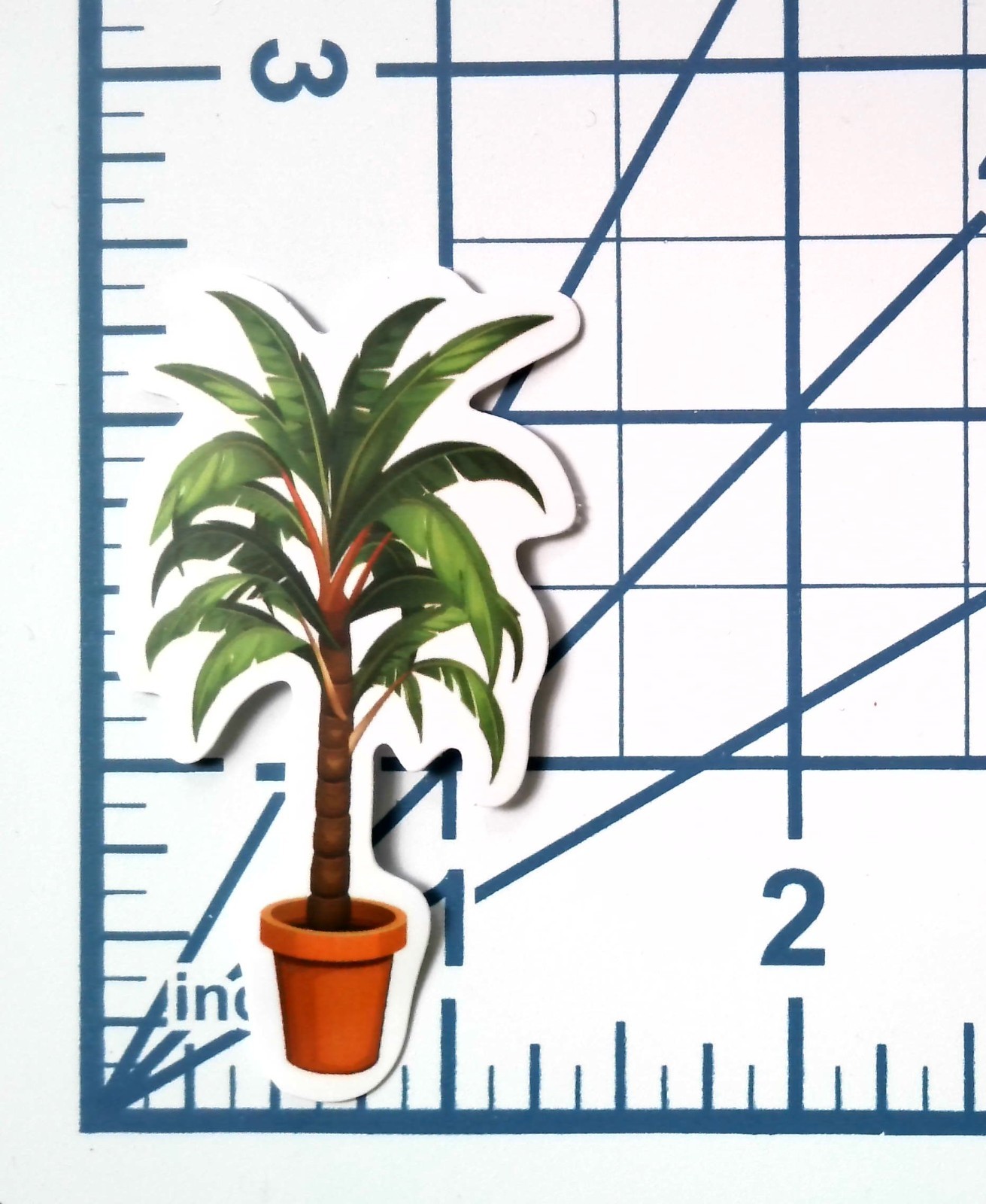 Vinyl Sticker Die Cut Palm Tree Potted Plant Decal Tropical Journal Scrapbook
