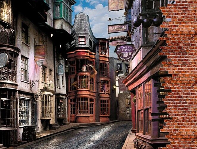 Harry Potter street Wallpaper Mural 252x182cm for children's bedroom photo wall