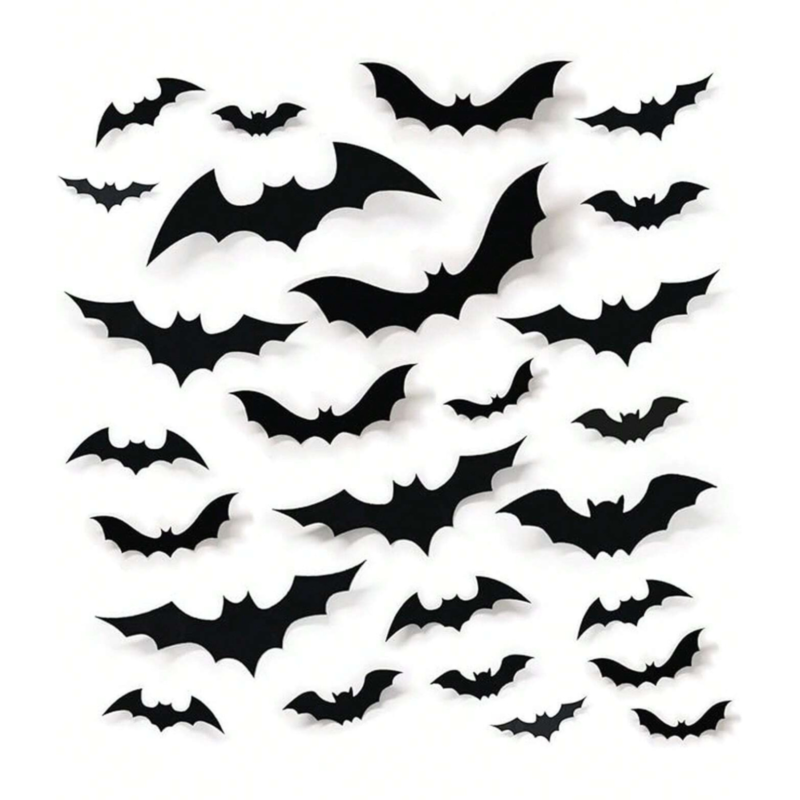 3D Bat Stickers 4 Sizes DIY Wall Halloween Decor Scary Bats For Haunted Home New