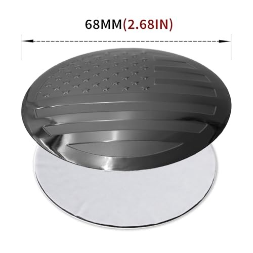 4PCS 68mm 2.68" Aluminum Metal Wheel Center Caps Sticker – Custom All Black