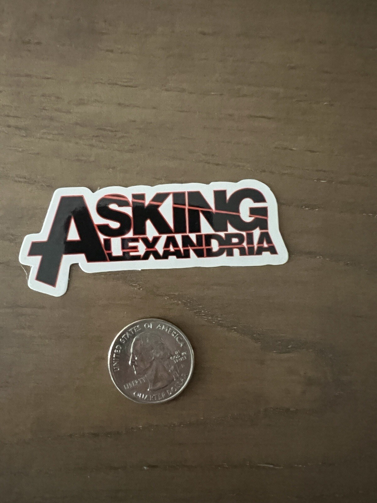 ASKING ALEXANDRIA 1" x 2 1/4" Band Logo STICKERS Black FAST SHIP!