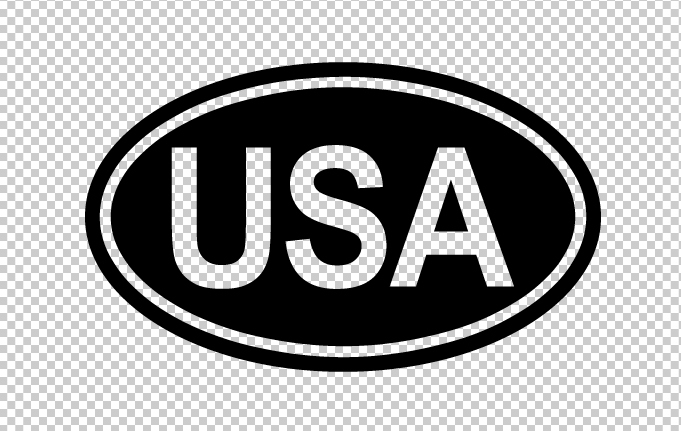 USA 50 States Oval Style Vinyl Sticker Decal