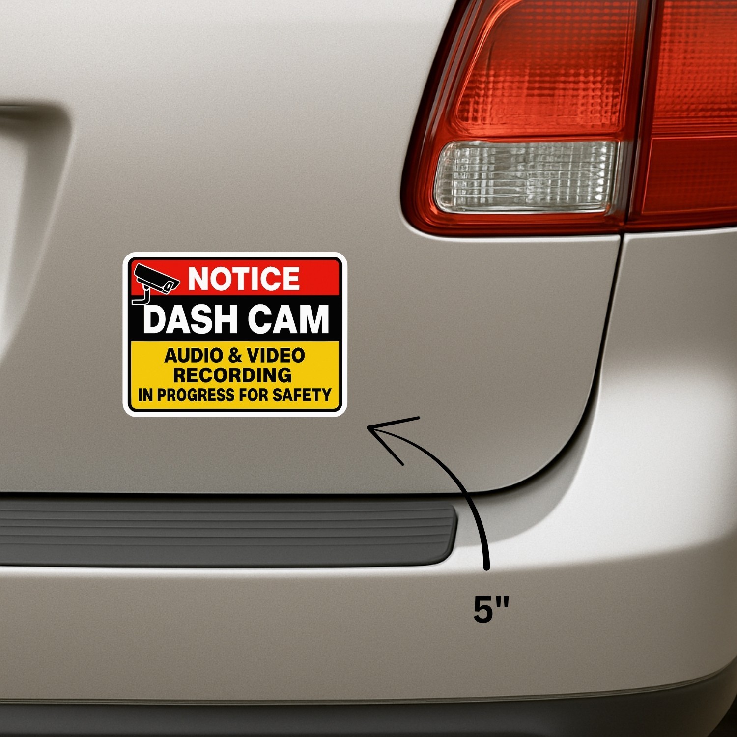 4PCS Dash Cam Recording Stickers – Audio and Video Recording Warning Decals