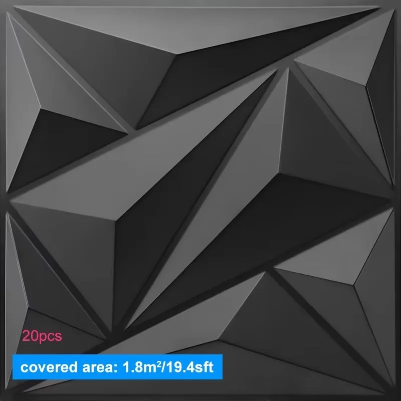 20Pc 3D Wall Panel Indoor Decoration for Gaming Room Living Bedroom Sticker Gift