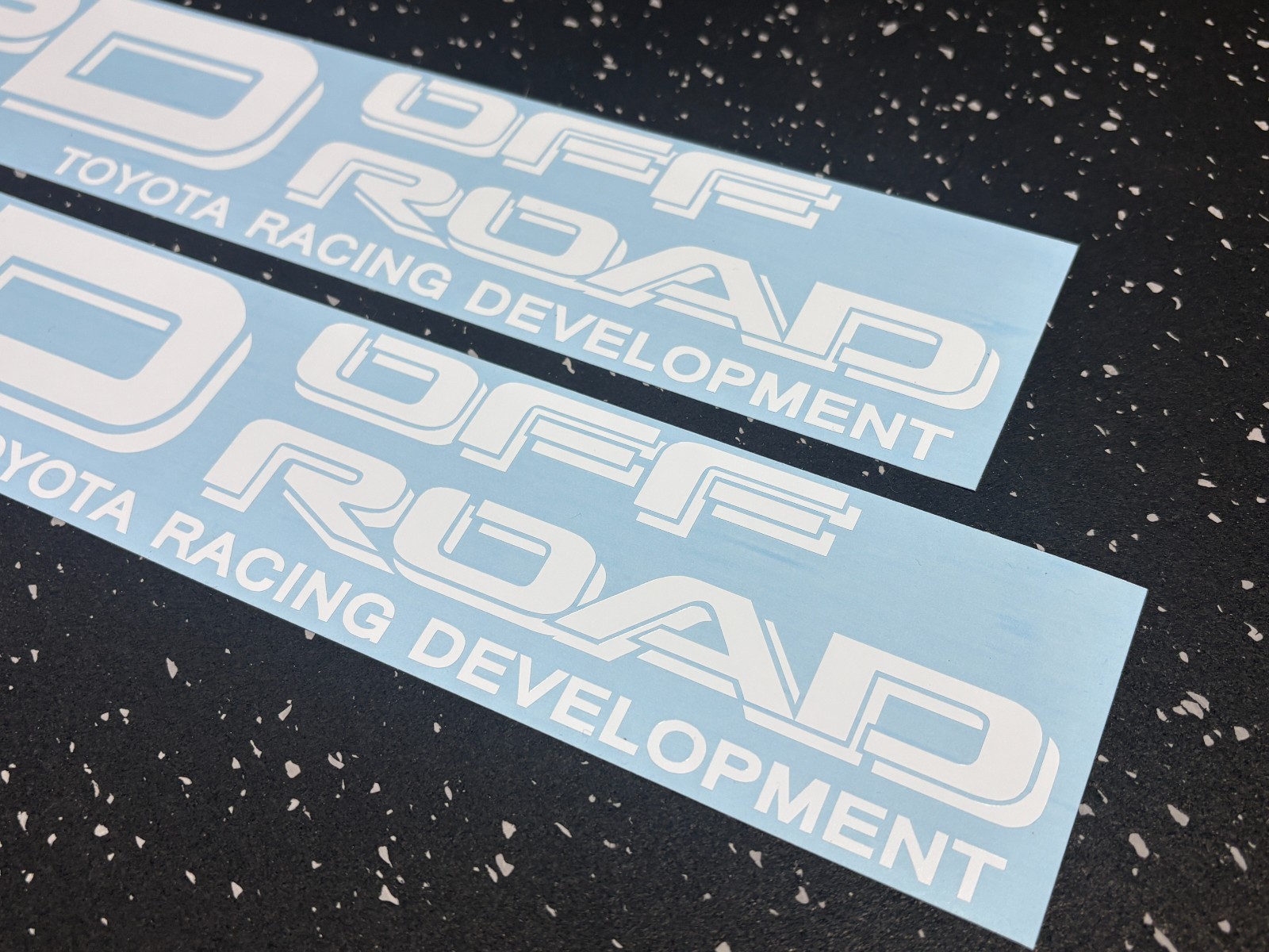 2x White TRD Off Road Vinyl Decal fits Tacoma 4Runner Tundra Truck (Outdoor Use)