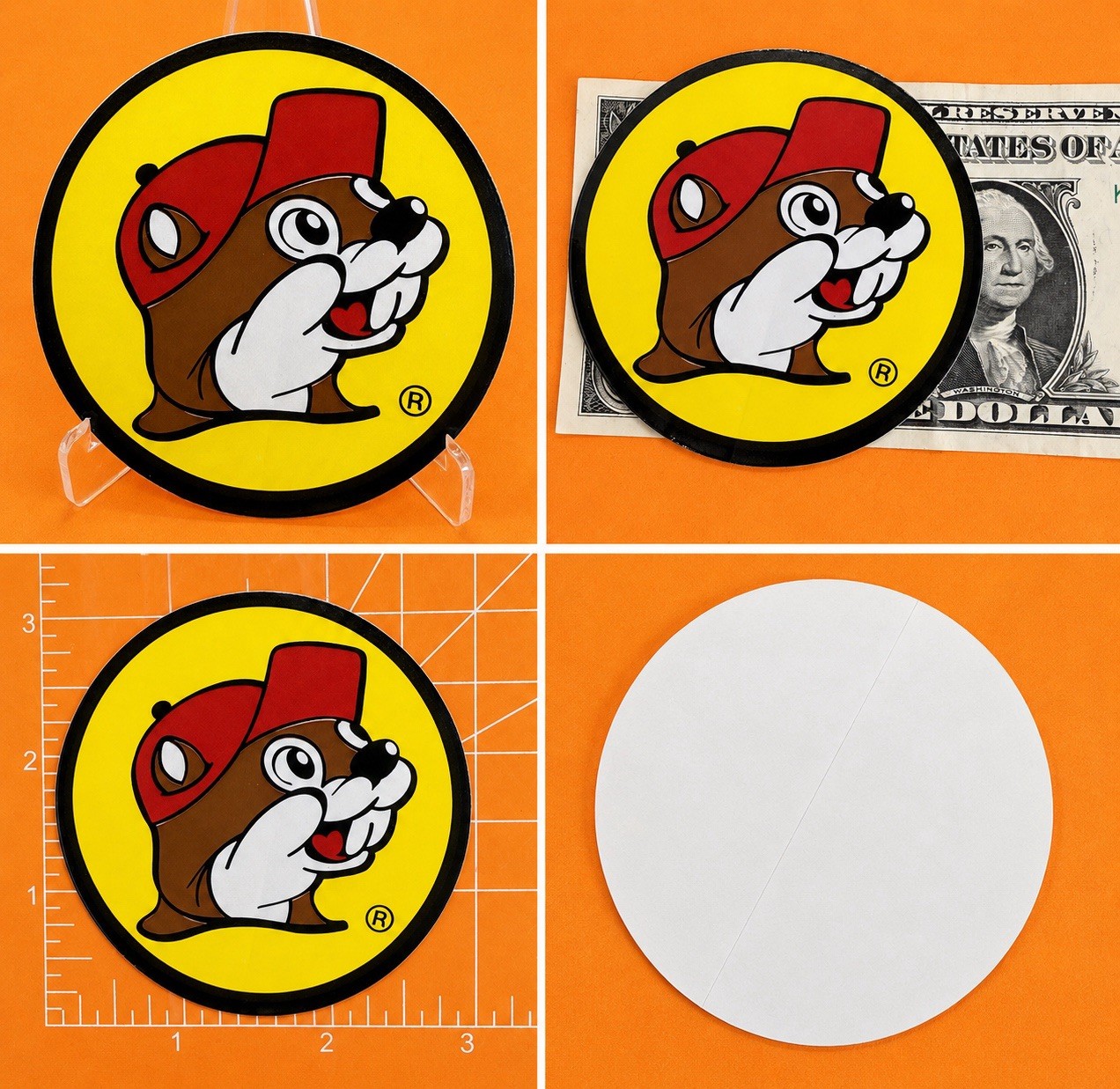 Buc-ee's Bucee’s Decal Sticker Label – 3" Diameter – Beaver – NEW Gas Virginia